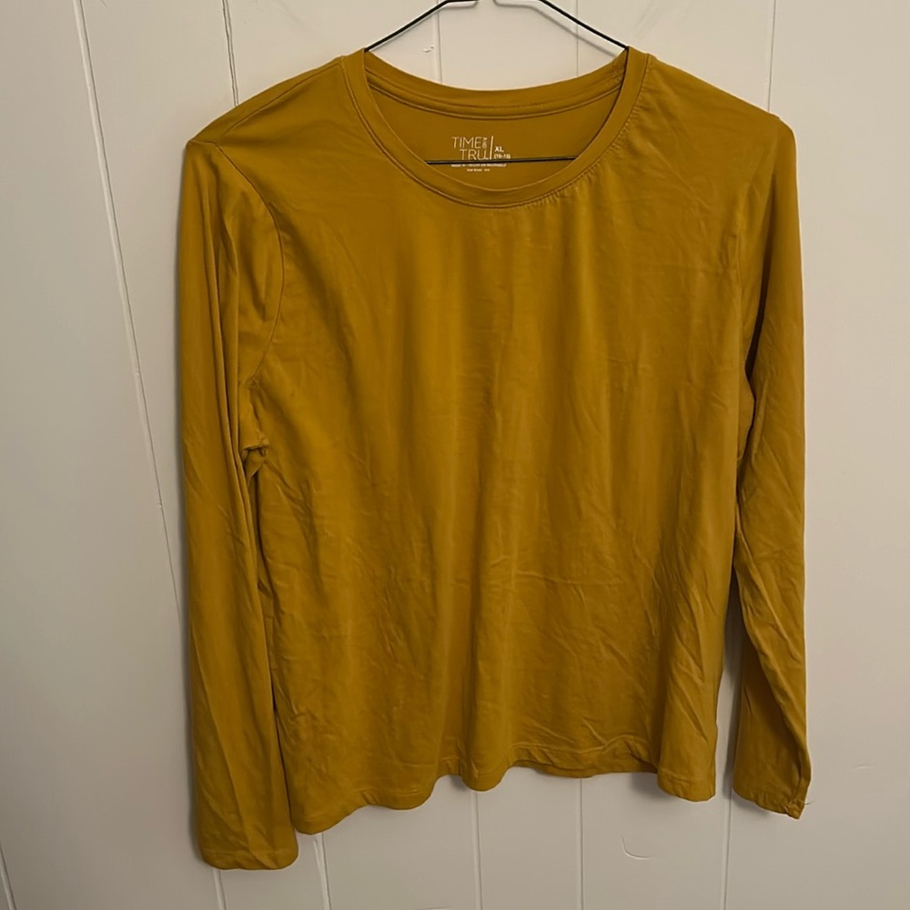TIME AND TRUE Long Sleeve Cotton T Shirt XL